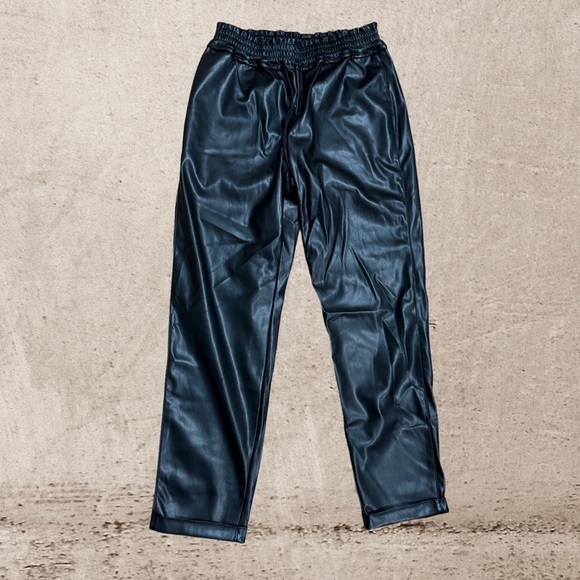 Tribal Black Track Pants with Elastic Waistband and Relaxed Fit - Picture 1 of 4